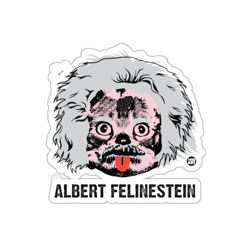 Load image into Gallery viewer, Albert Felinestein Funny Cat Scientist Sticker
