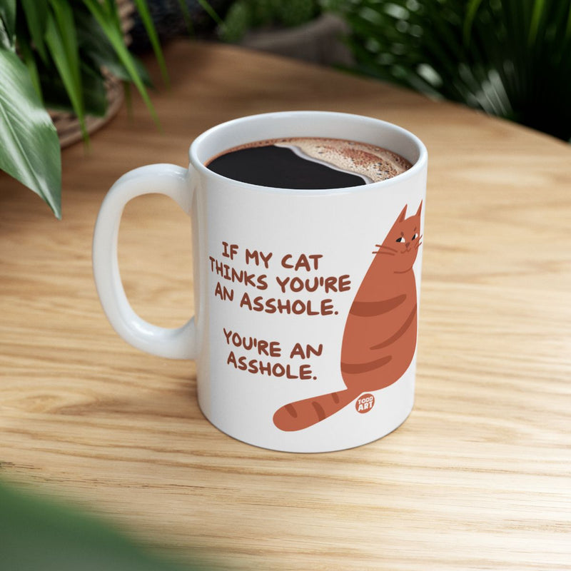 Load image into Gallery viewer, If My Cat Thinks You're An Asshole Funny Mug
