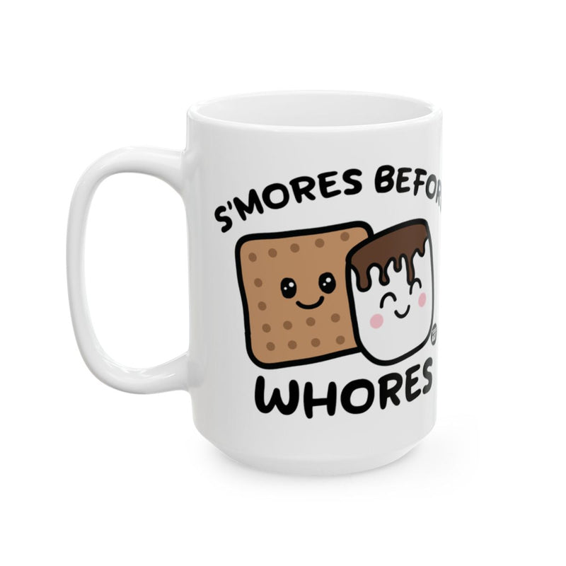 Load image into Gallery viewer, S'mores Before Whores Funny Large Coffee Mug

