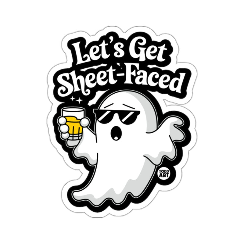 Load image into Gallery viewer, Lets Get Sheet-Faced Ghost Sunglasses Drink Funny 
