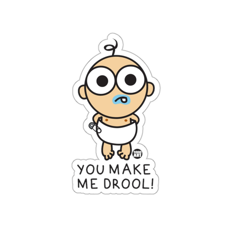 Load image into Gallery viewer, You Make Me Drool Cute Baby Character Sticker

