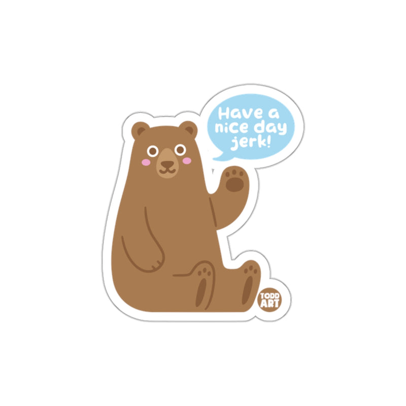 Load image into Gallery viewer, Cute Bear With Funny Text Sticker Design

