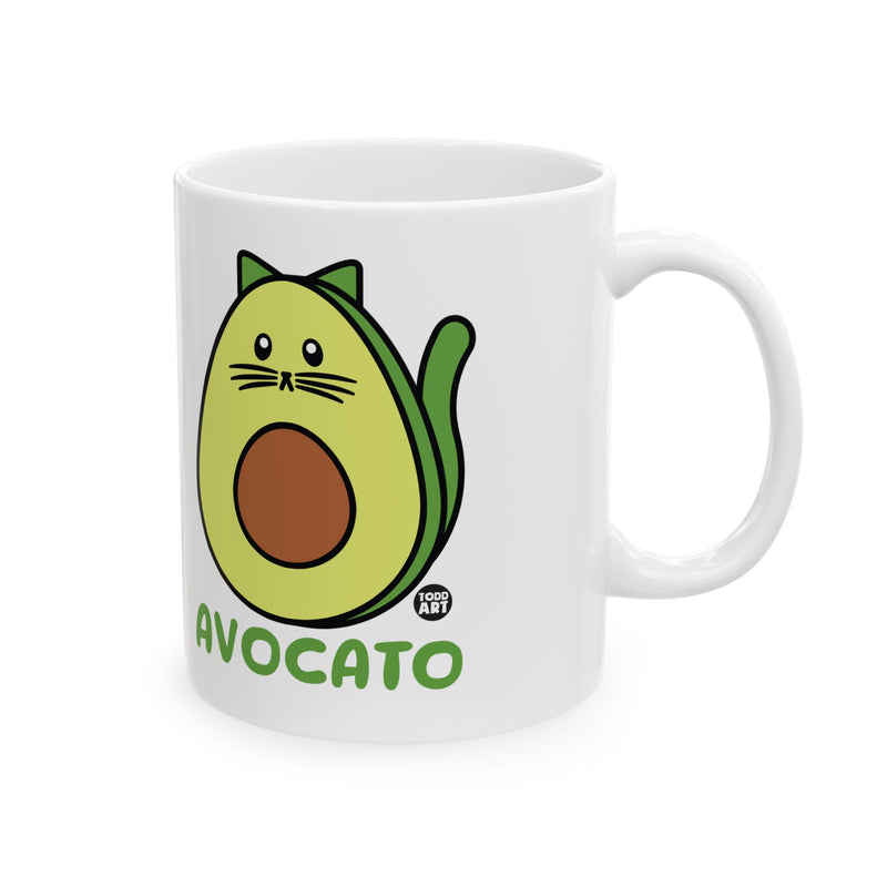 Load image into Gallery viewer, Avocato Coffee Mug, Funny Avocado Mug, Cute Avocado Cat Mug
