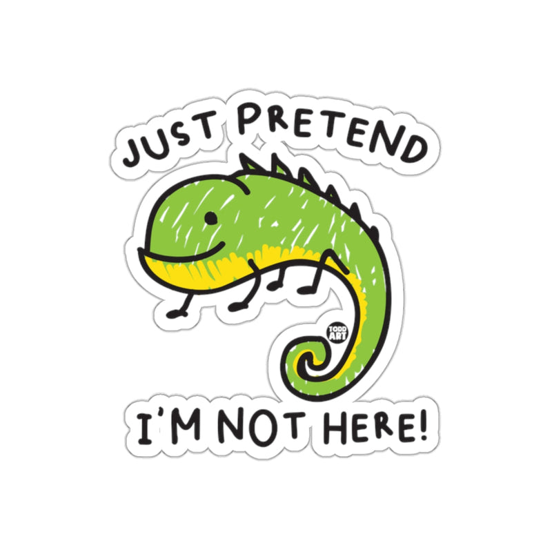 Load image into Gallery viewer, Just Pretend Im Not Here Chameleon Drawing sticker
