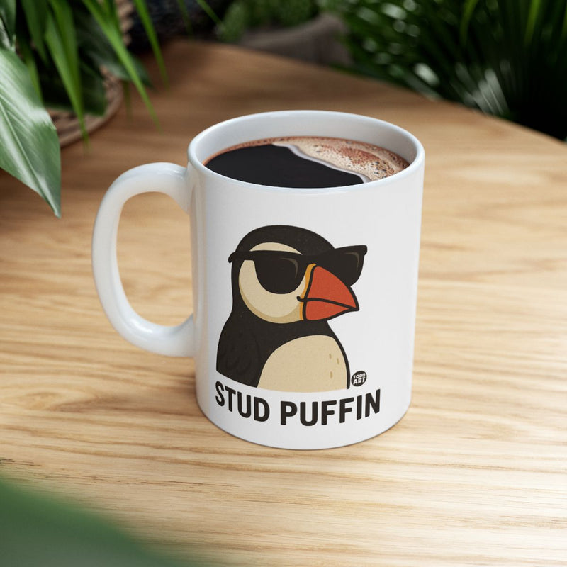 Load image into Gallery viewer, Cool Stud Puffin Coffee Mug for Bird Lovers
