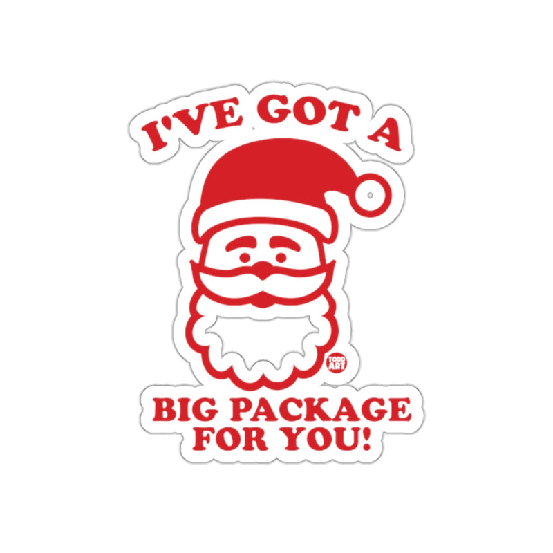 Load image into Gallery viewer, I've Got A Big Package For You Santa Sticker
