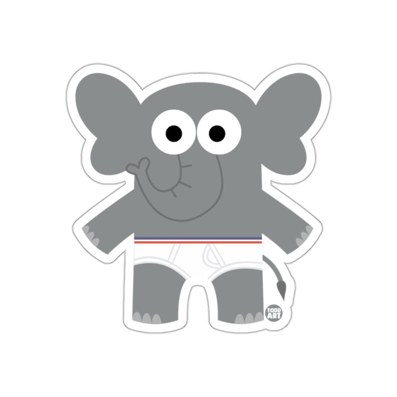 Load image into Gallery viewer, Cute Cartoon Elephant with Underwear Sticker

