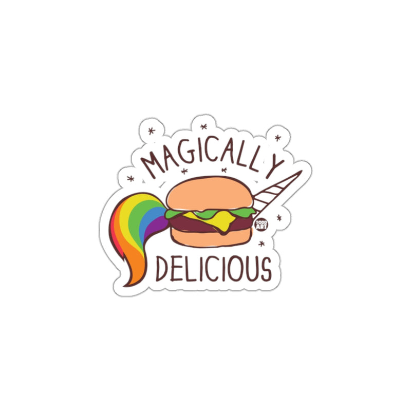 Load image into Gallery viewer, Magically Delicious Rainbow Burger Sticker Fun Decal
