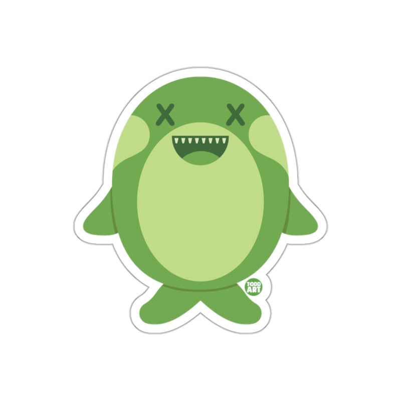 Load image into Gallery viewer, Cute Green Dinosaur Character Sticker Decal Art Print

