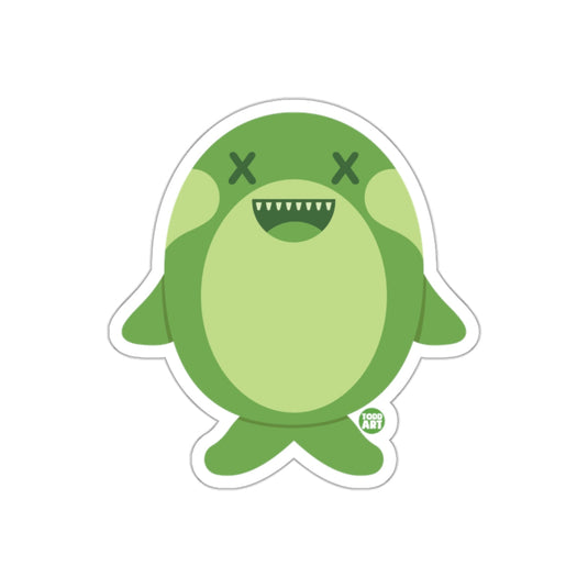Cute Green Dinosaur Character Sticker Decal Art Print