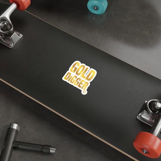 Gold Digger Skateboard with Black Deck Design