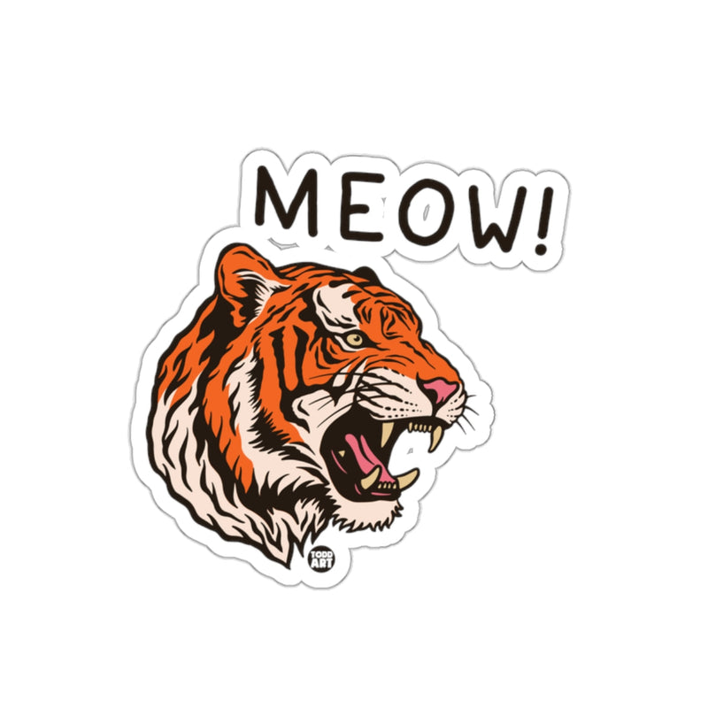 Load image into Gallery viewer, Fierce Tiger with Meow Design Sticker Decal
