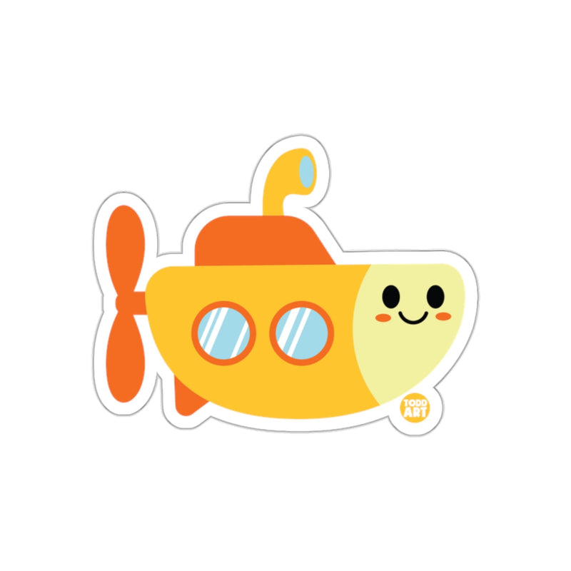 Load image into Gallery viewer, Cute Smiling Yellow Submarine Sticker for Kids Toy

