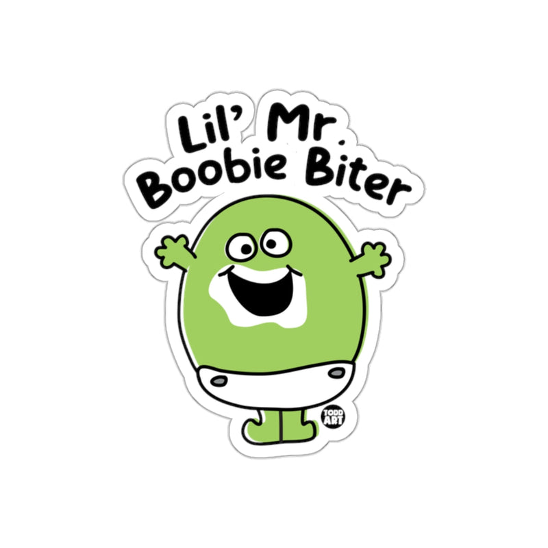 Load image into Gallery viewer, Lil' Mr Boobie Biter Funny Sticker for Kids
