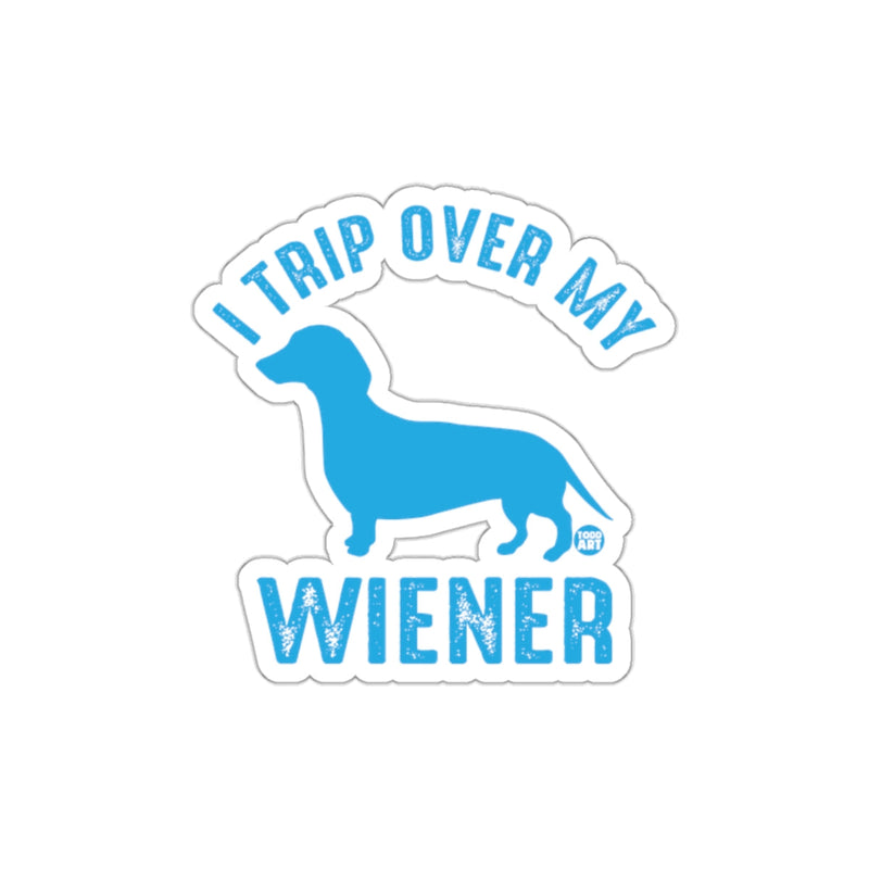 Load image into Gallery viewer, I Trip Over My Wiener Dachshund Humor Sticker
