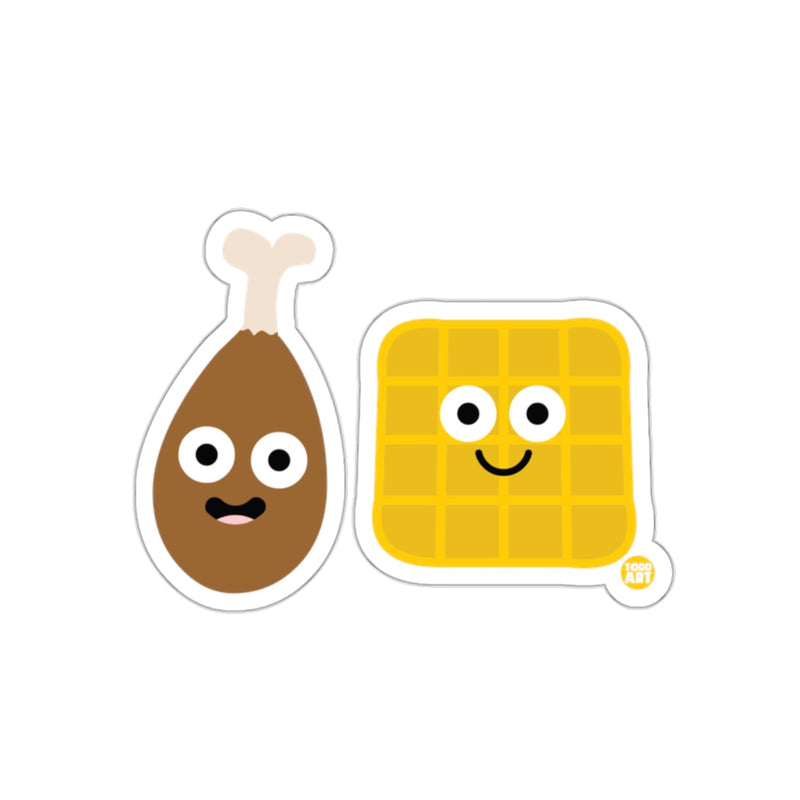 Load image into Gallery viewer, Cute Chicken and Waffle Happy Faces Sticker Set

