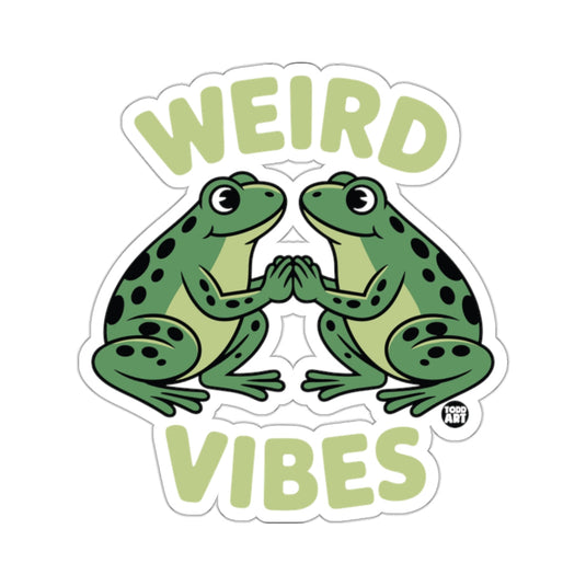 Two Green Frogs Weird Vibes Happy 