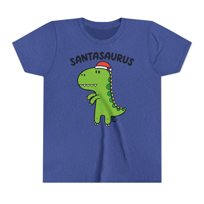 Load image into Gallery viewer, Santasaurus Kids Christmas Tee, Cute Dinosaur Santa Children&#39;s Shirt, Funny Santa Xmas Tee Kids
