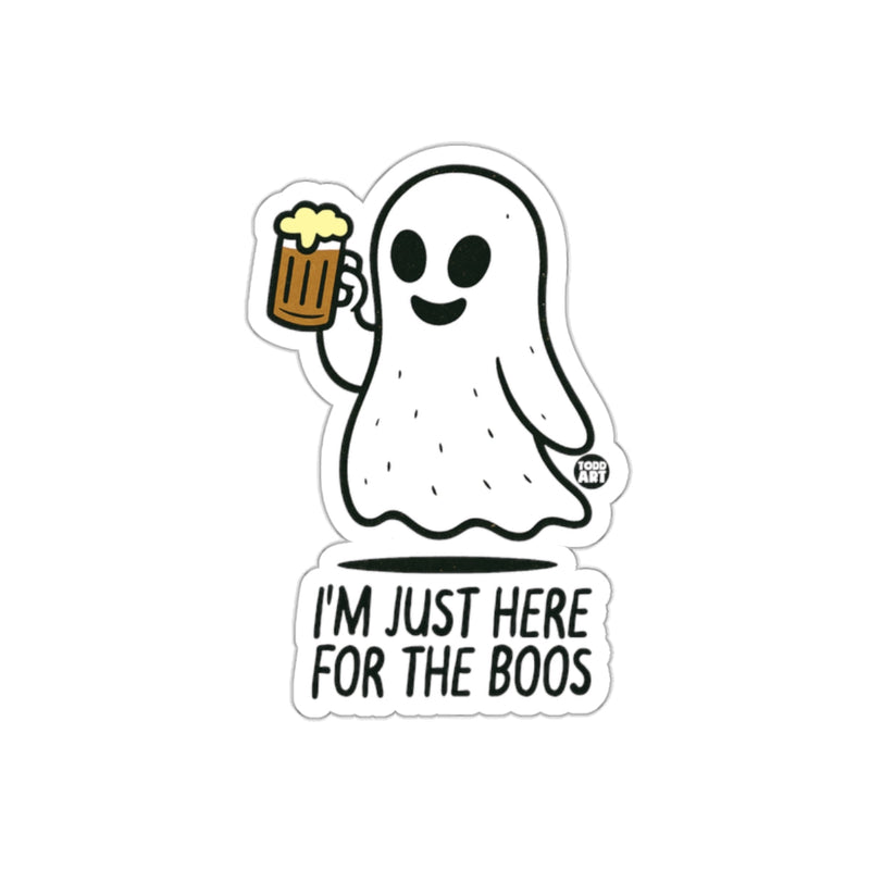 Load image into Gallery viewer, I'm Just Here For The Boos Ghost Sticker Product
