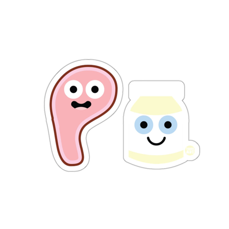 Load image into Gallery viewer, Smiling Meat and Yogurt Characters Fun Sticker Set
