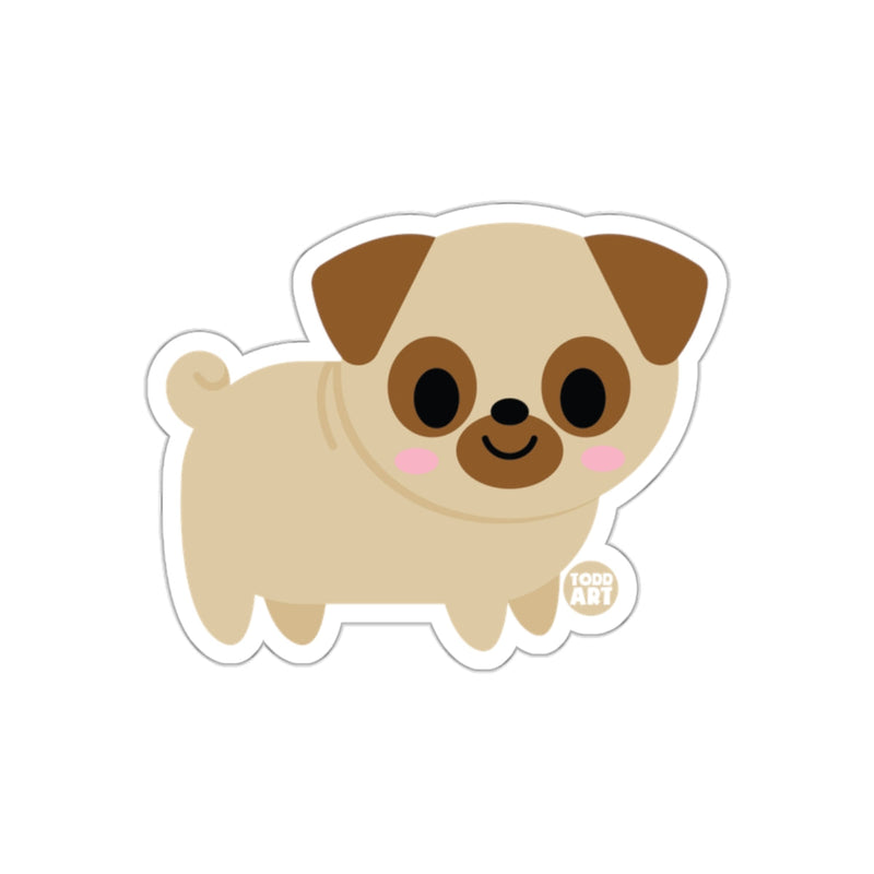 Load image into Gallery viewer, Cute Smiling Pug Puppy Cartoon Sticker Todd Art Product
