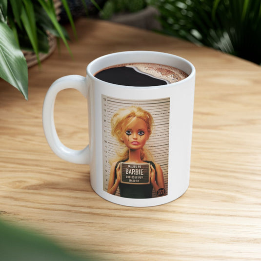 Barbie Mugshot Coffee Mug for Unique Gift Shopping