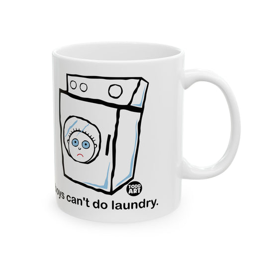 Boys Can't Do Laundry Coffee Mug, Funny Boys Are Stupid Mug