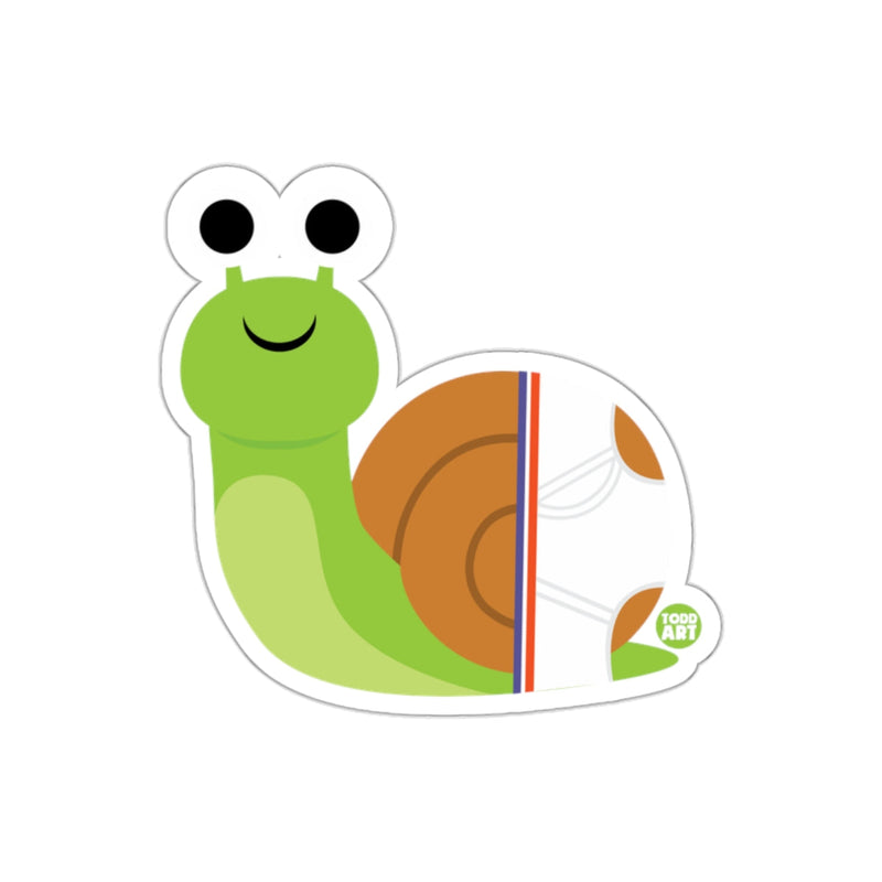 Load image into Gallery viewer, Cute Smiling Snail Illustration Sticker product
