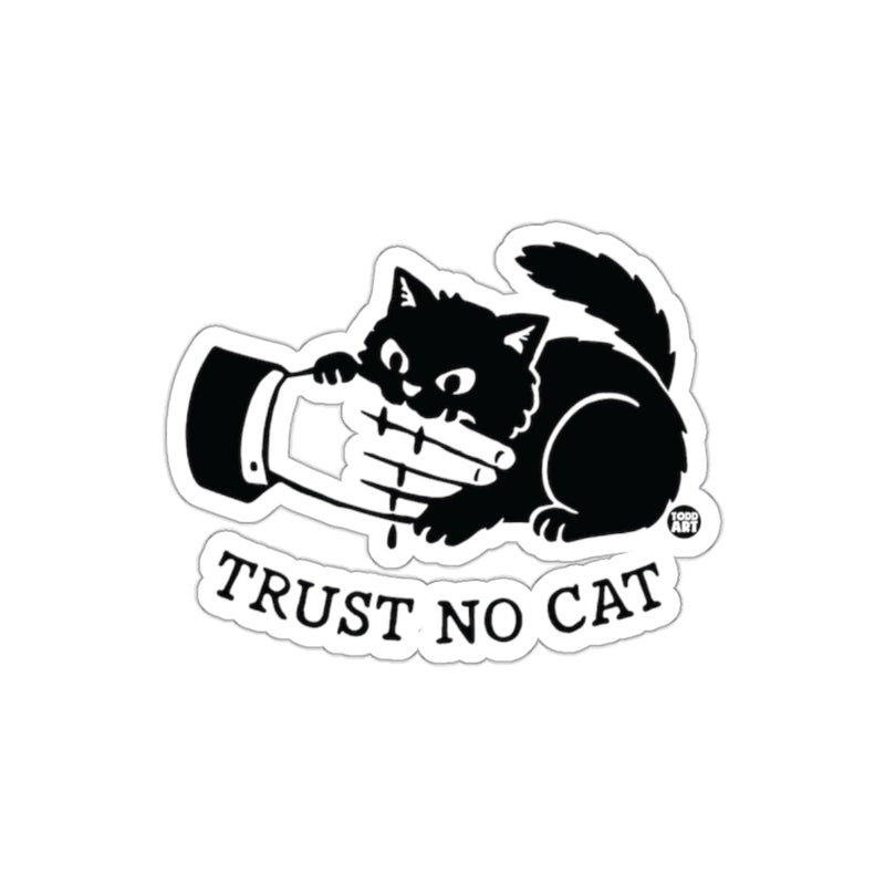 Load image into Gallery viewer, Trust No Cat Funny Graphic Sticker for Cat Lovers
