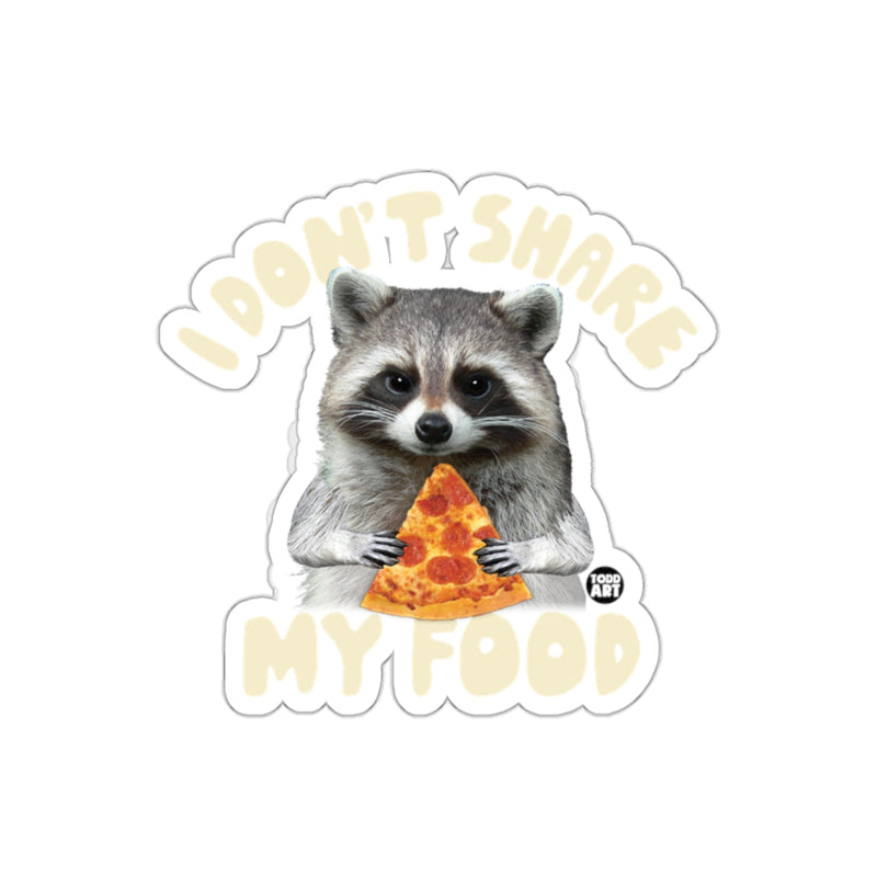 Load image into Gallery viewer, Raccoon With Pizza I Don't Share My Food sticker
