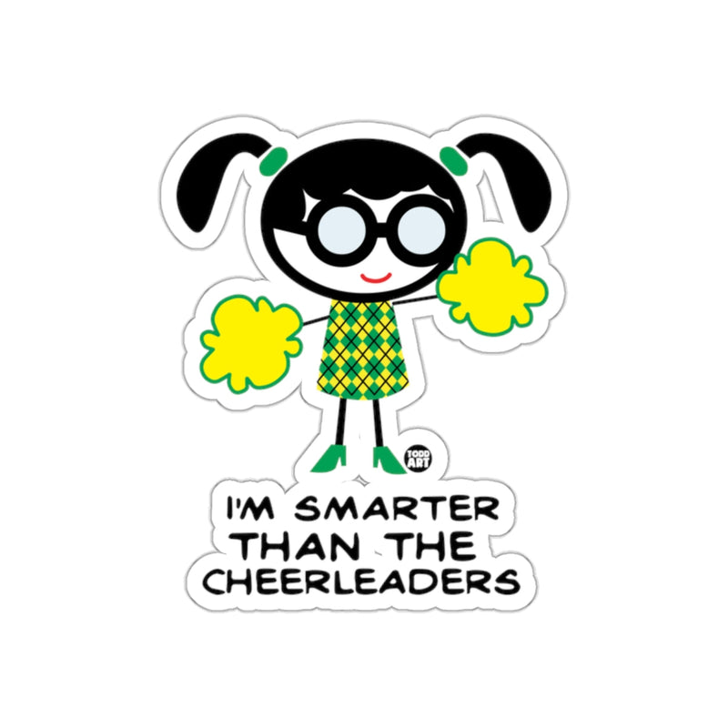 Load image into Gallery viewer, I'm Smarter Than The Cheerleaders Sticker
