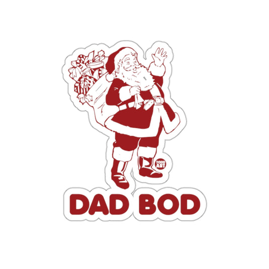 Santa with Gifts Dad Bod Festive Sticker Design