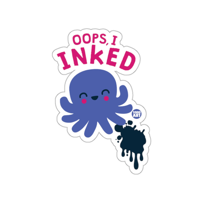 Load image into Gallery viewer, Oops I Inked Cute Octopus Illustration Sticker Product
