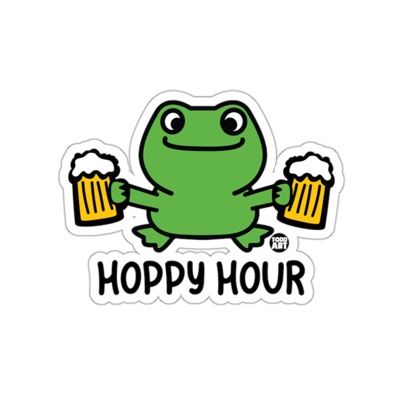 Load image into Gallery viewer, Hoppy Hour Frog Holding Beer Cute Cartoon Sticker
