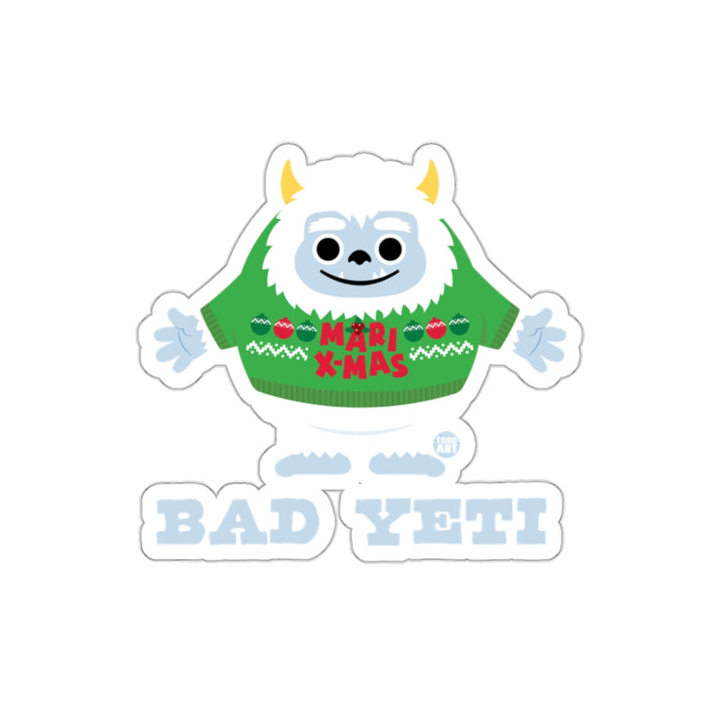 Load image into Gallery viewer, Cute Christmas Themed Bad Yeti Sticker Fun Design
