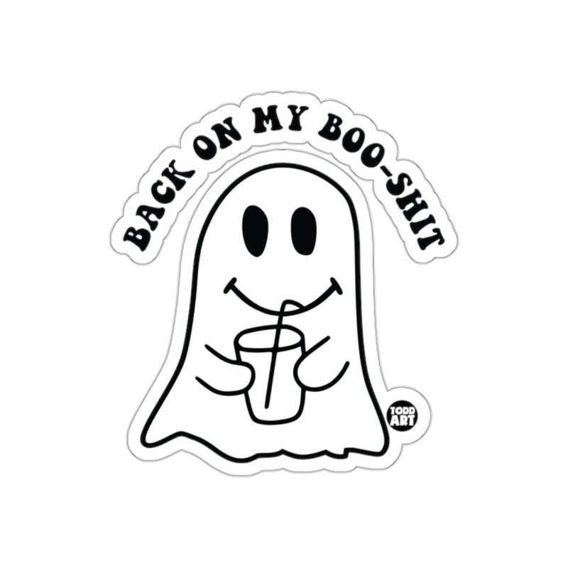 Load image into Gallery viewer, Back On My Boo-Shit Ghost Drinking Sticker
