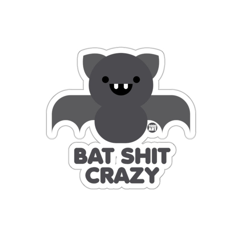 Load image into Gallery viewer, Funny Cartoon Bat Shit Crazy Sticker Product

