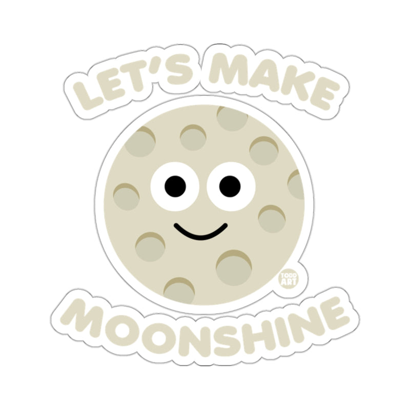 Load image into Gallery viewer, Let's Make Moonshine Smiling Moon Sticker
