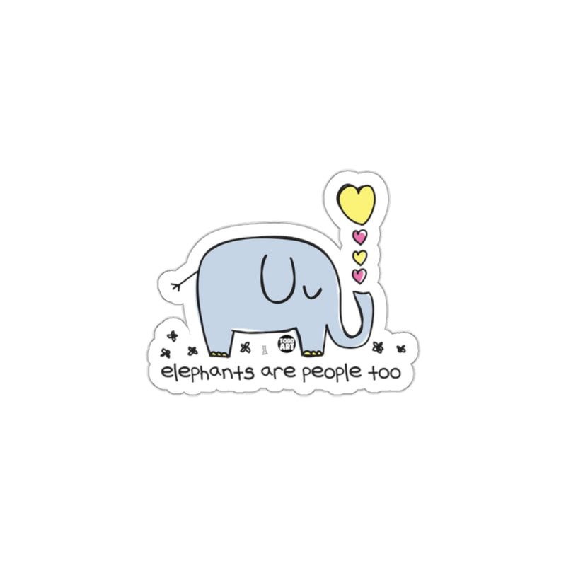 Load image into Gallery viewer, Cute Elephant Heart Design Elephants Are People Too Sticker
