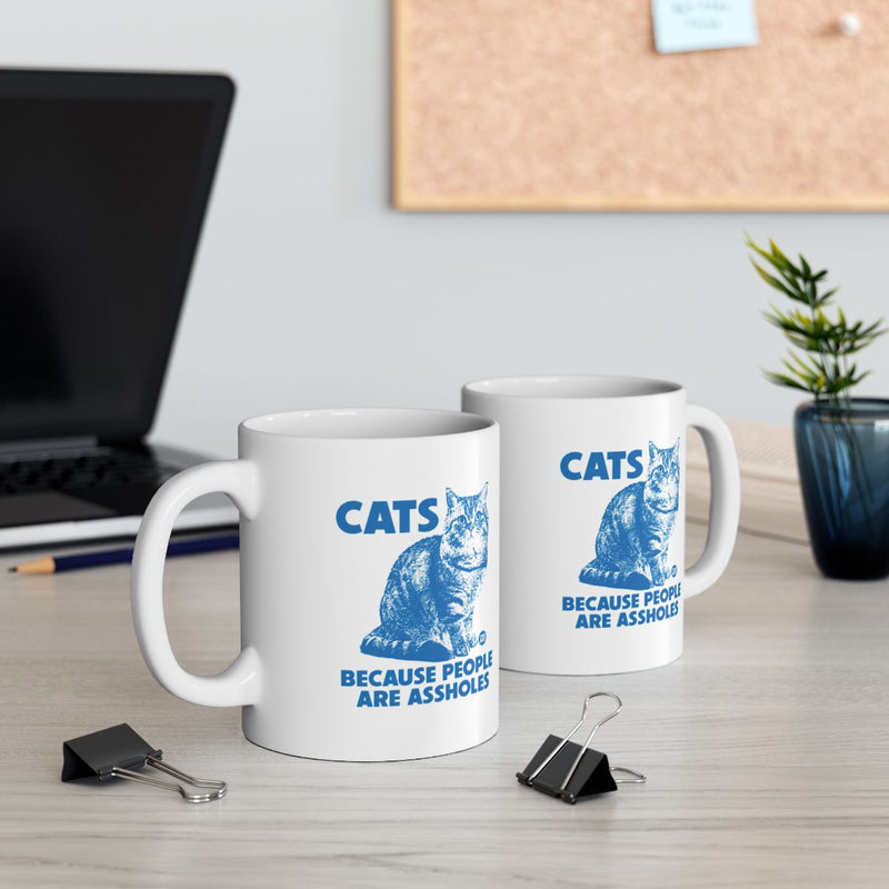 Load image into Gallery viewer, Cats Because People Are Assholes Mug
