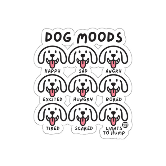 Dog Moods Sticker with Various Emotions