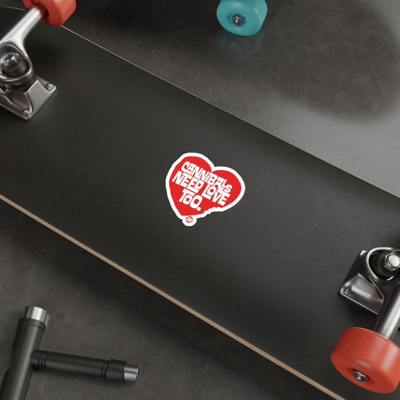Load image into Gallery viewer, Cannibals Need Love Too Heart Skateboard Deck
