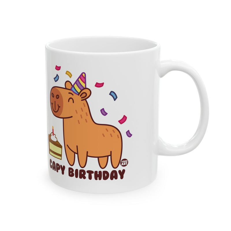 Load image into Gallery viewer, Capy Birthday Coffee Mug, Cute Capybara Birthday Mug, Funny Birthday Mug Gift
