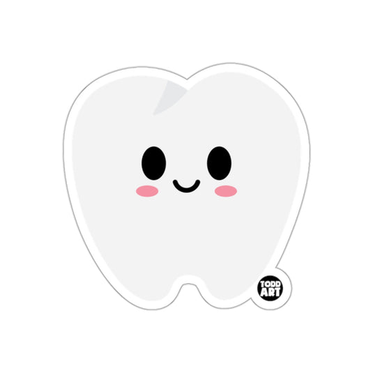 Cute Happy Tooth Art Sticker for Dental Enthusiasts