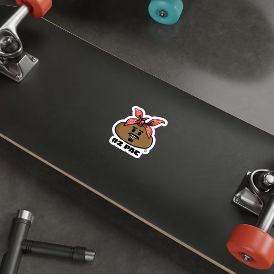 Number Two Pac Cartoon Funny Graphic Image sticker
