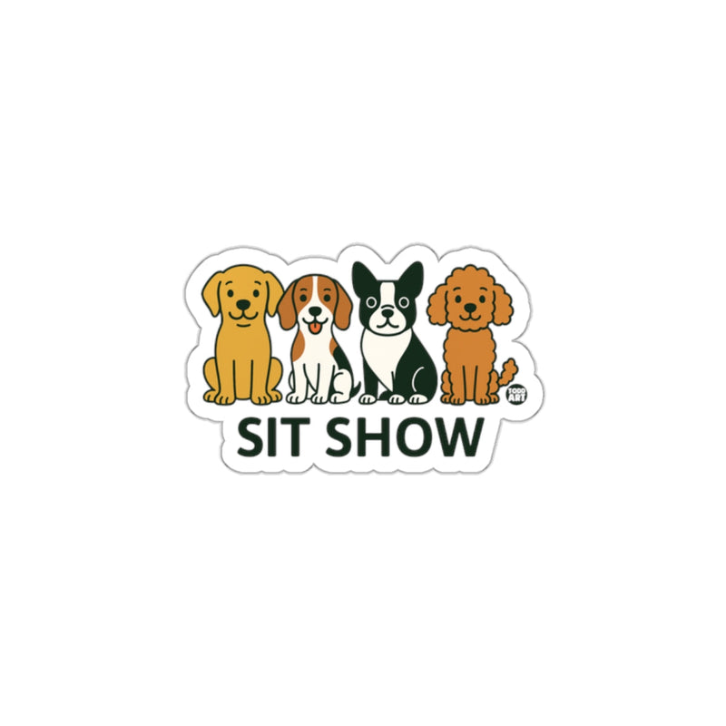 Load image into Gallery viewer, Sit Show Dog Sticker Four Cute Cartoon Dogs Sticker
