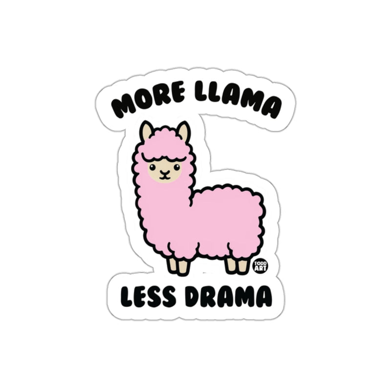 Load image into Gallery viewer, More Llama Less Drama Cute Llama Sticker
