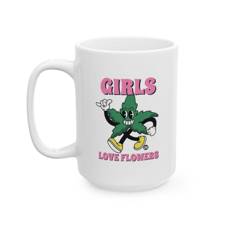 Load image into Gallery viewer, Girls Love Flowers Cute Cartoon Mug
