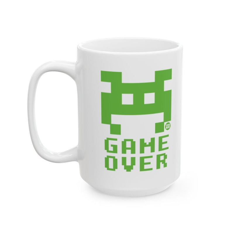 Load image into Gallery viewer, Retro Game Over Green Alien Design Coffee Mug
