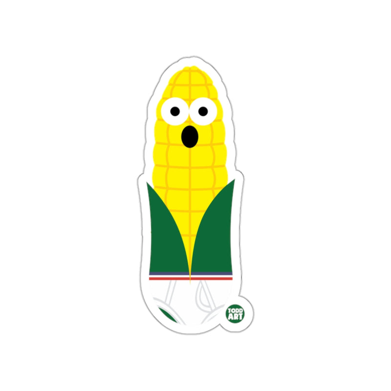 Load image into Gallery viewer, Funny Corn Character Sticker with Wide Eyes Sticker
